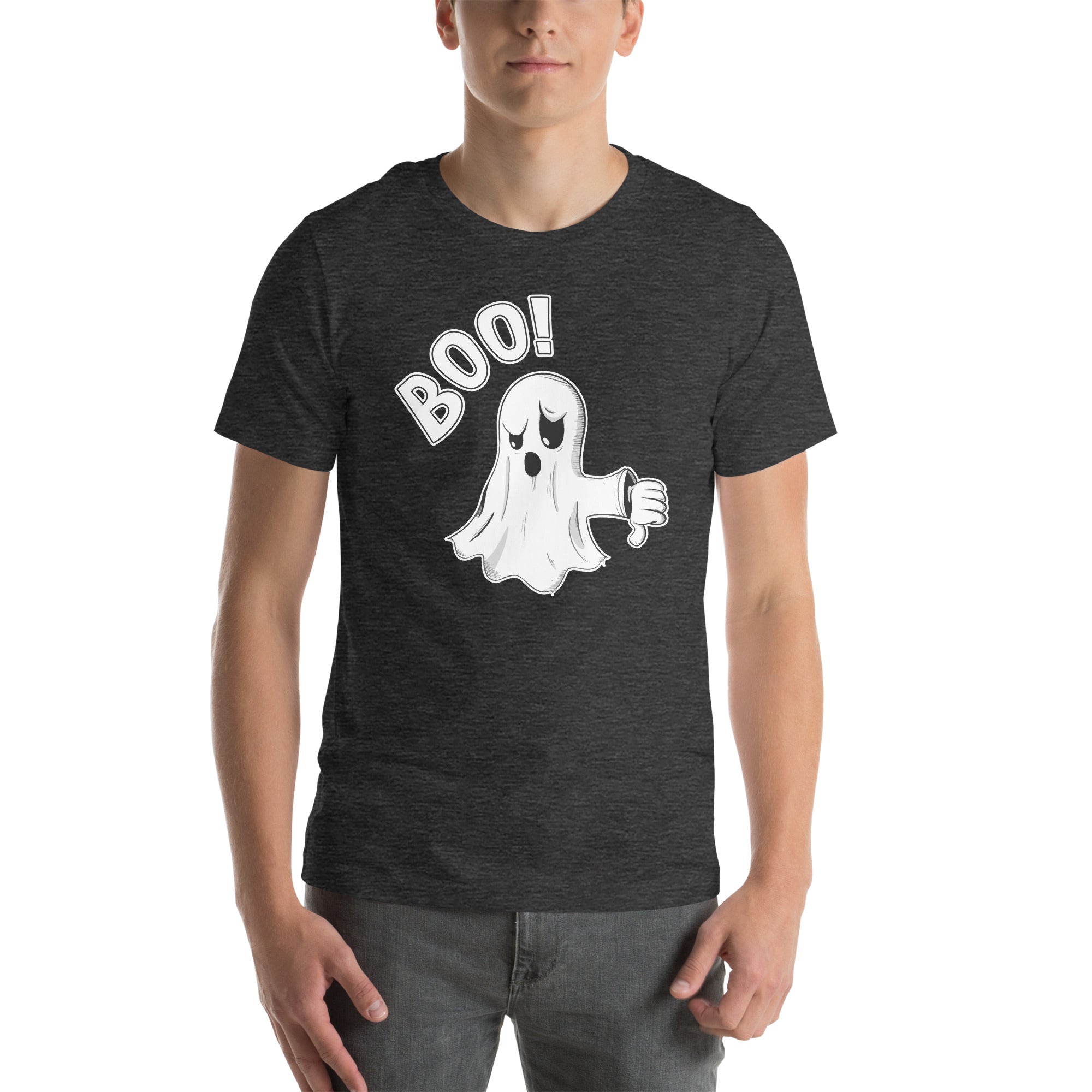 "BOO" Ghost Thumbs Down Unisex t-shirt